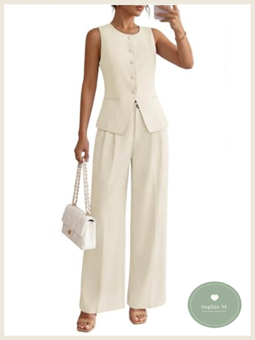 ZESICA Women's 2 Piece Pant Suit Set Business Office Outfit
